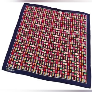 World Flags Large Silk  Scarf Foulard